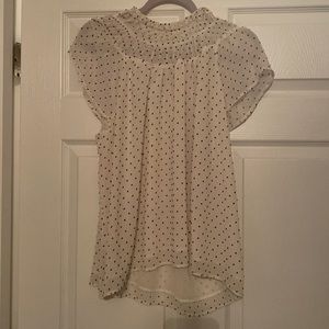White Sleeveless Loft Blouse